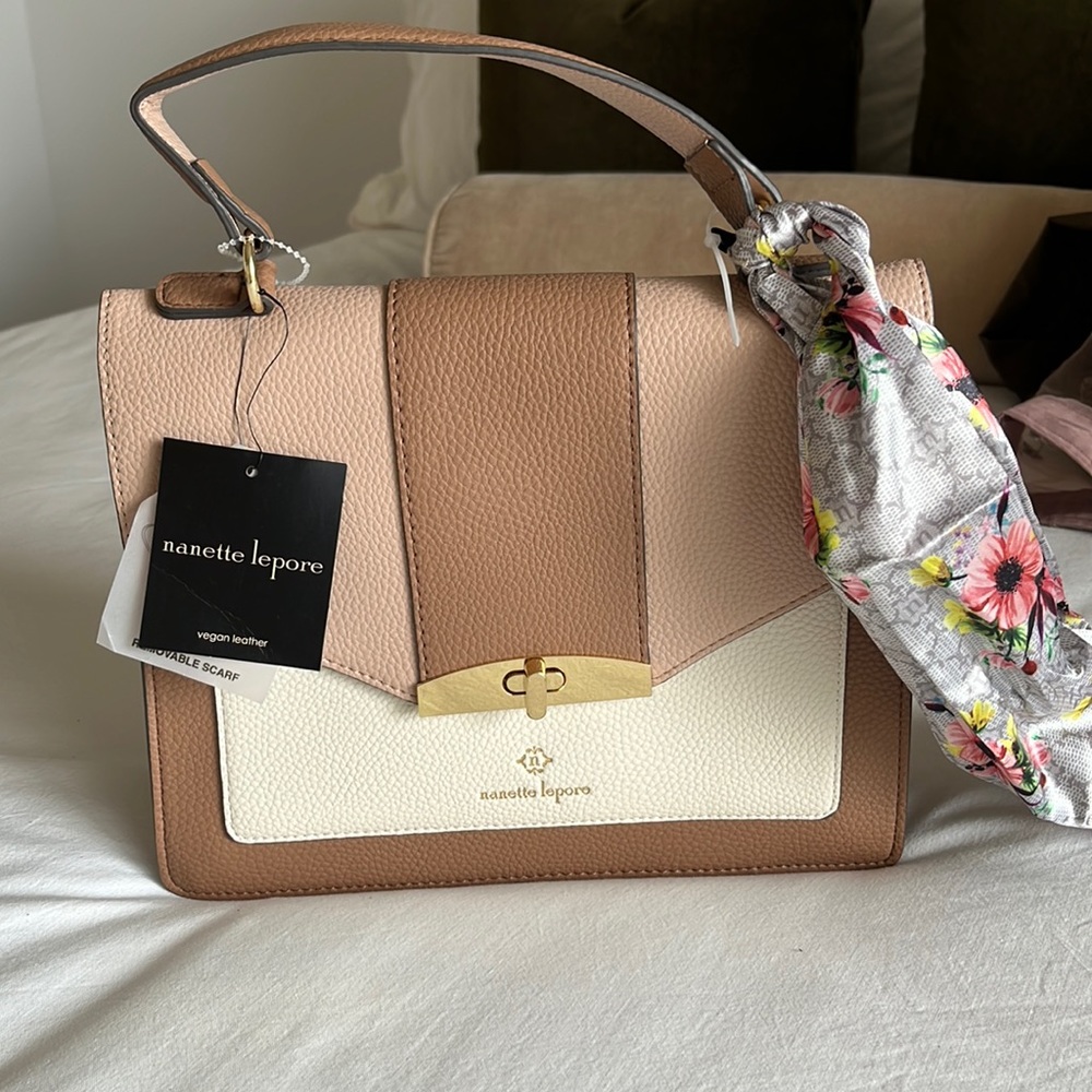 Nude/ tan/ off white Purse